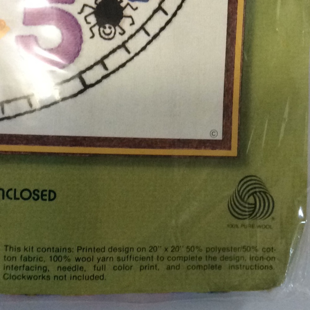 Sunset Stitchery Vintage 1981 Chad Davenport My Clock Sampler Kit #2619 - Picture 6 of 8
